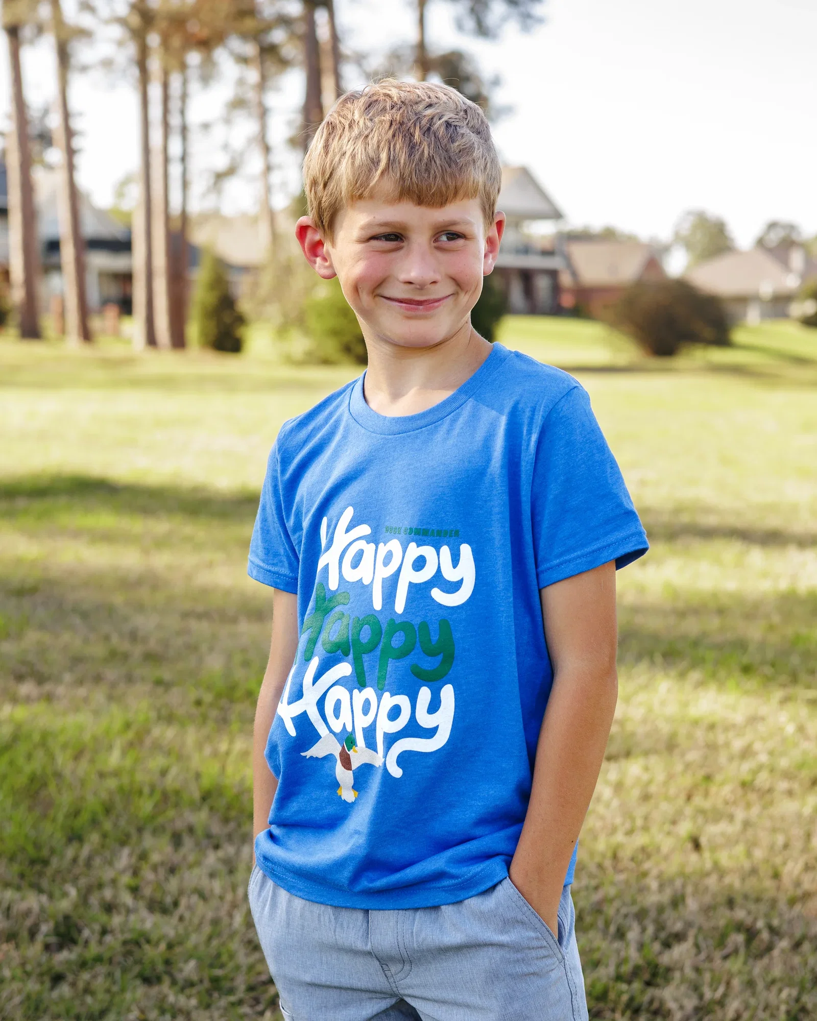 Image of Duck Commander Blue Youth/Toddler Happy Tee