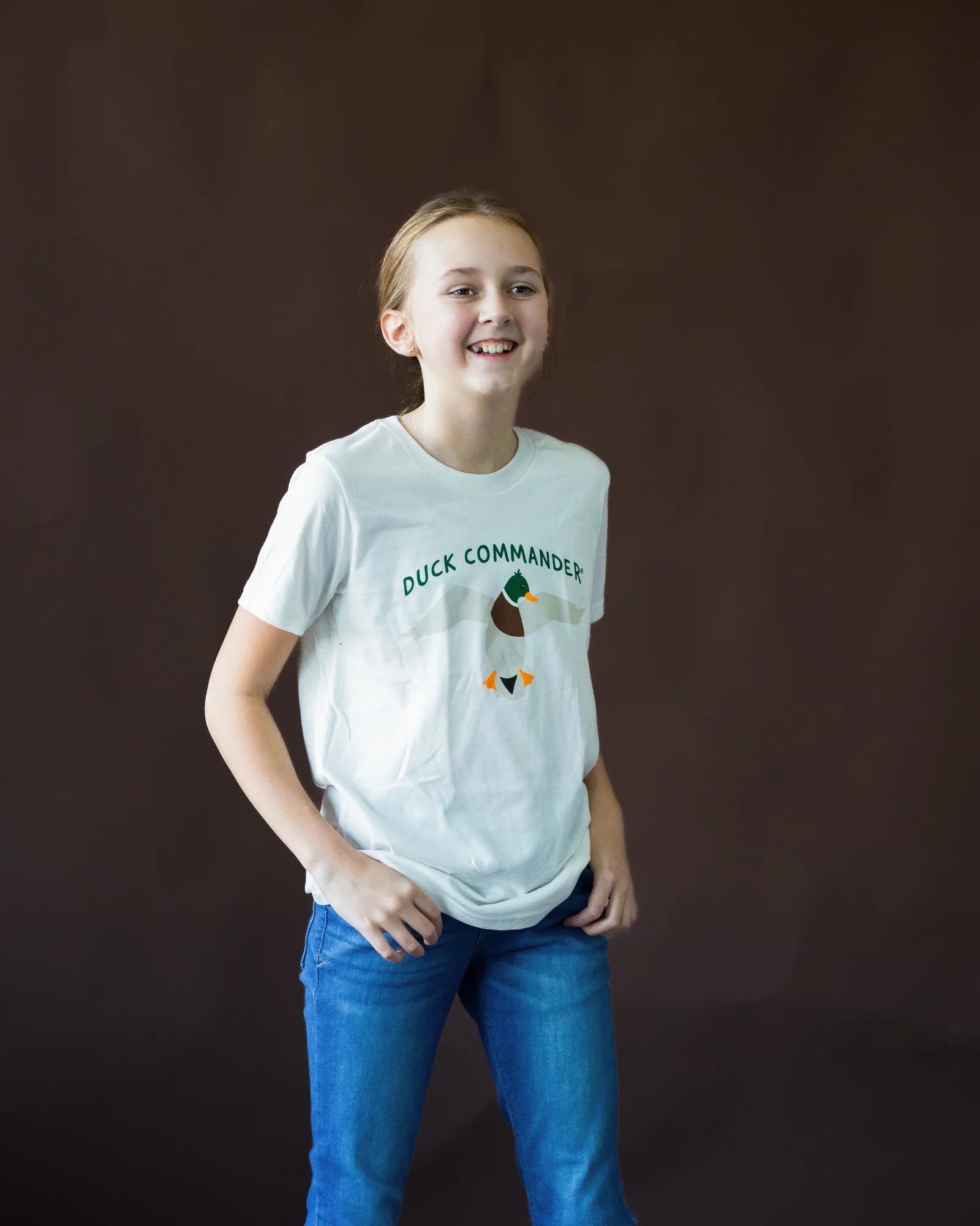 Image of Duck Commander Cream Youth Logo Tee