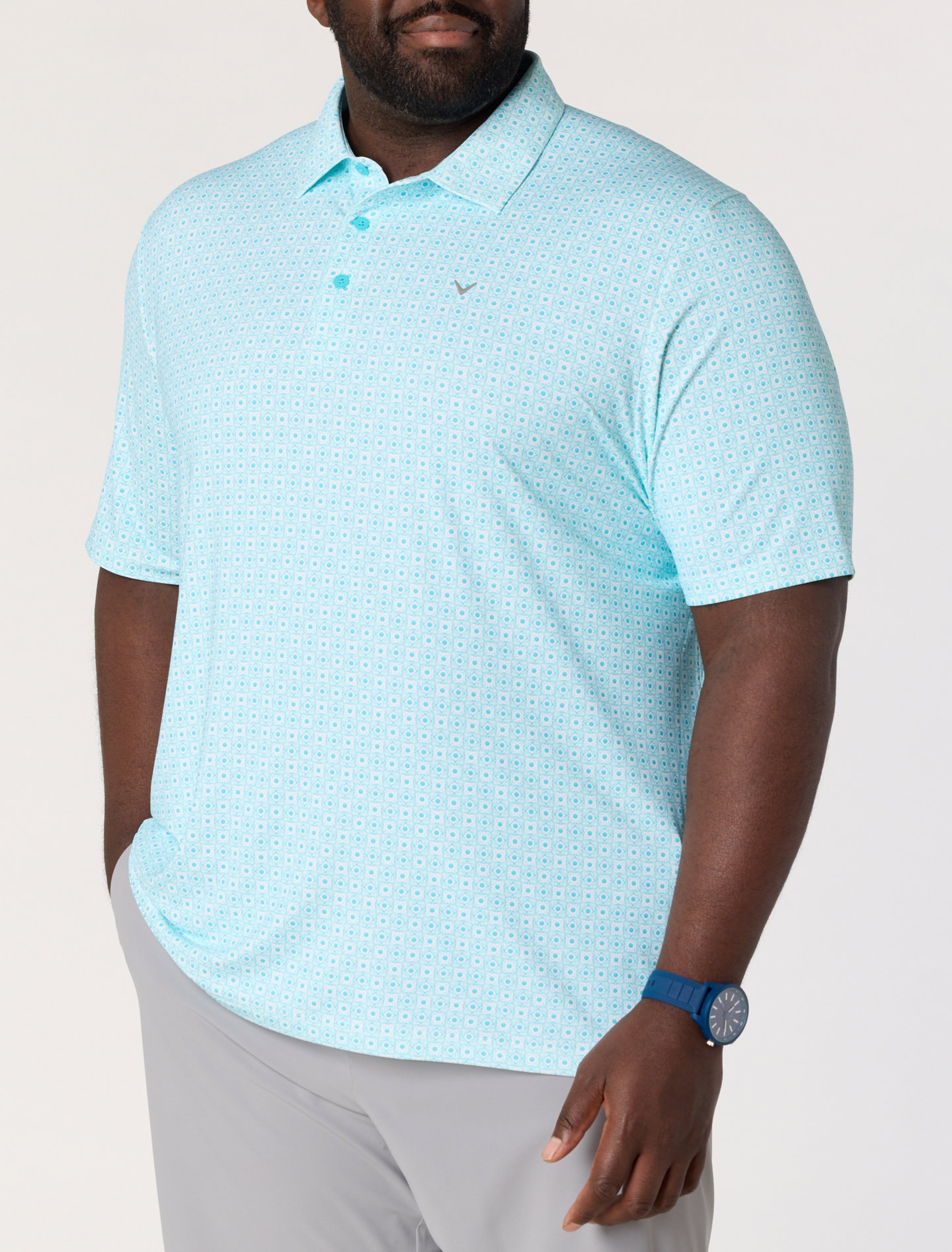 Foulard Print Golf Polo Shirt