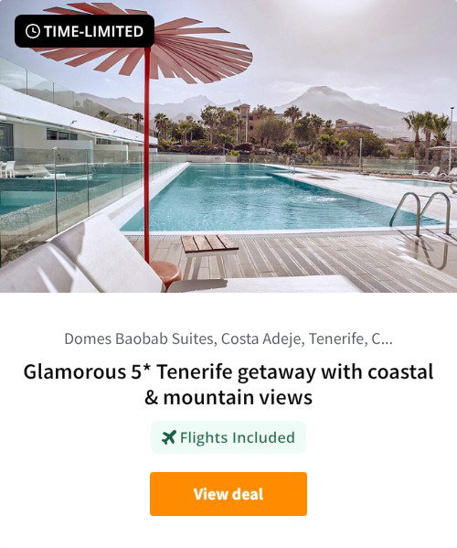 Glamorous 5* Tenerife getaway with coastal &amp; mountain views