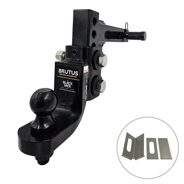 Brutus by Black Jack Adjustable Steel Hitch 210mm Drop with 50mm Ball