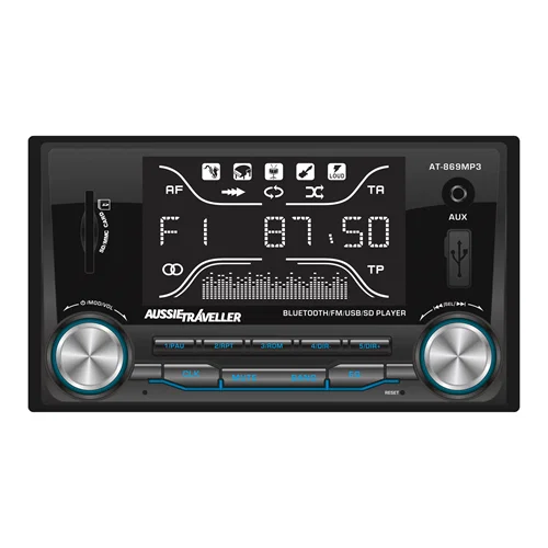 Aussie Traveller Audio Head Unit, Double DIN Mechless