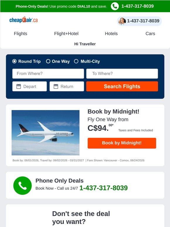 🔔✈ Book by Midnight!