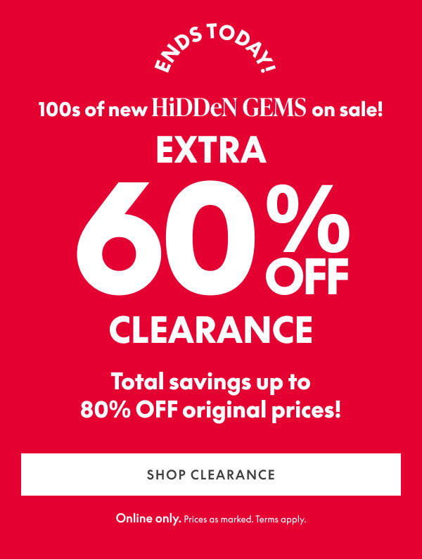 60% Off Clearance