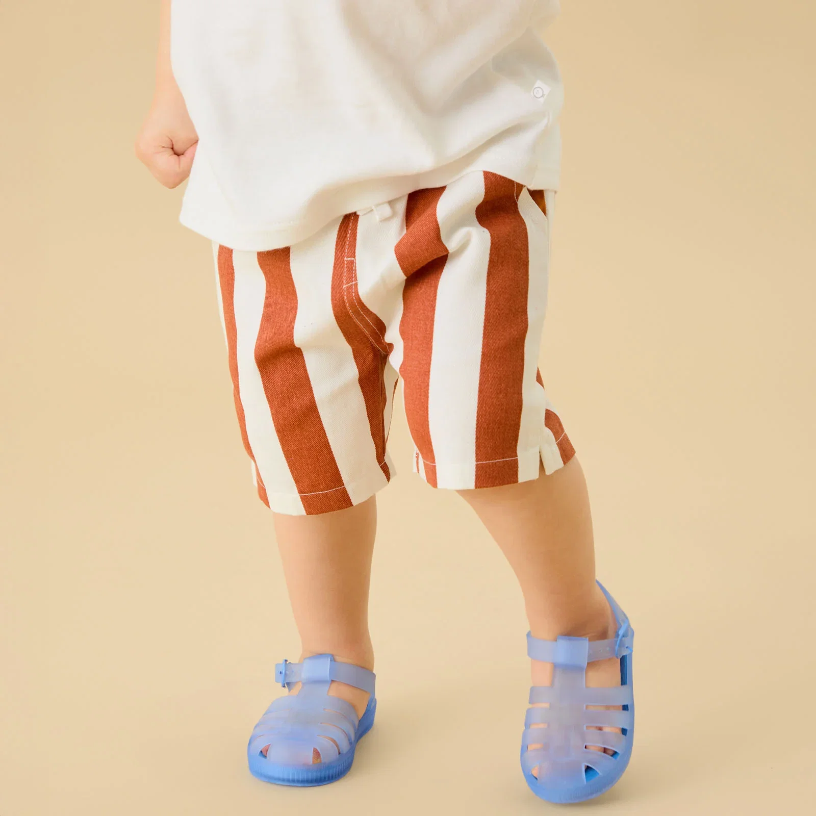 Image of KIDLY by MORI Striped Cotton Shorts
