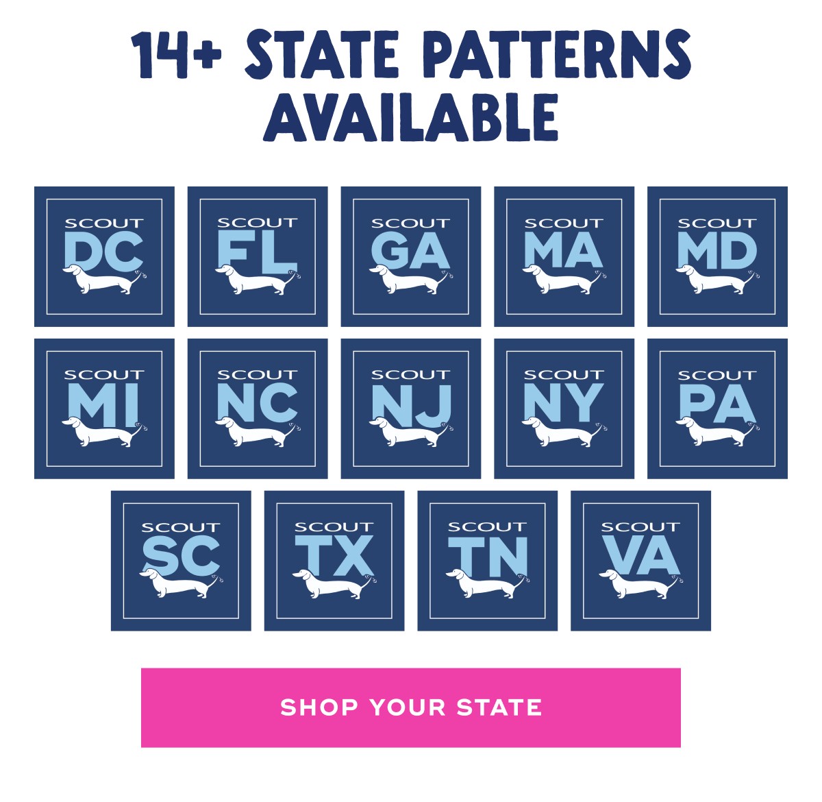 14+ state patterns available shop your state