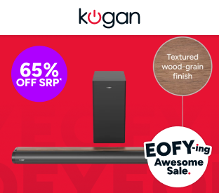 Kogan 3.1 Channel 230W Dolby Soundbar with Wireless Subwoofer (Wood-Grain Finish) Product Image