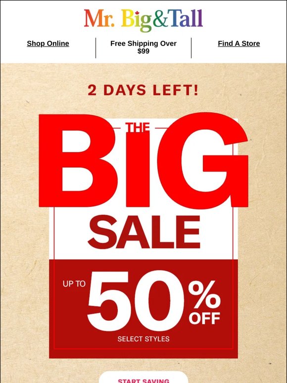 Up to 50% off ends soon!
