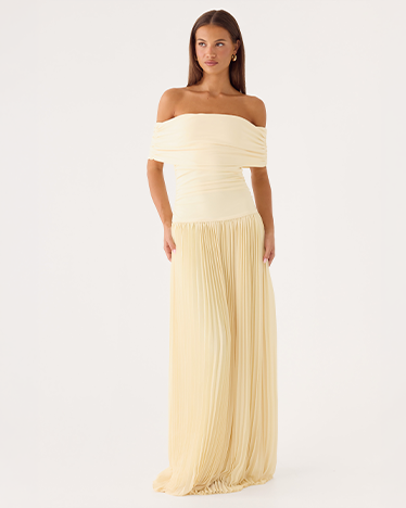 Harvest Sky Maxi Dress — Baby Yellow