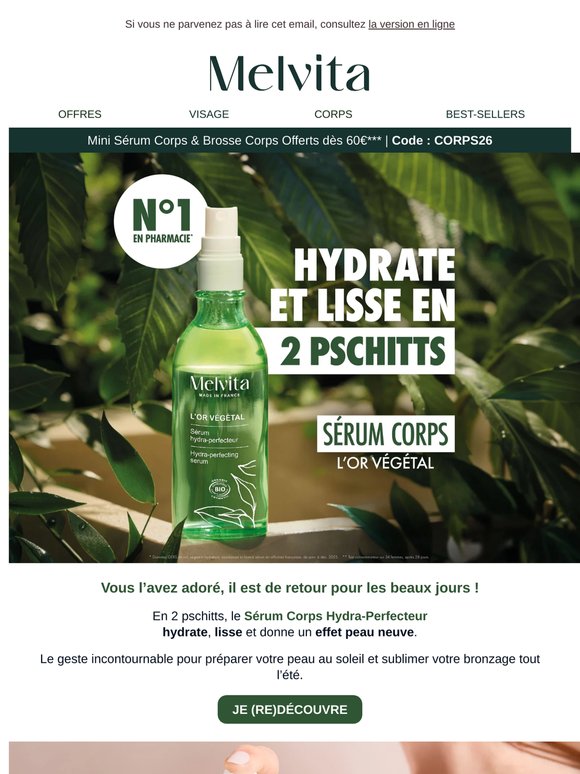 Le Sérum Corps N°1 en pharmacie