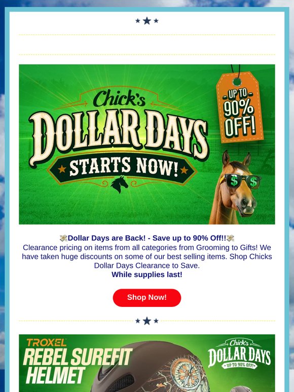 Dollar Days 💸 up to 90% Off