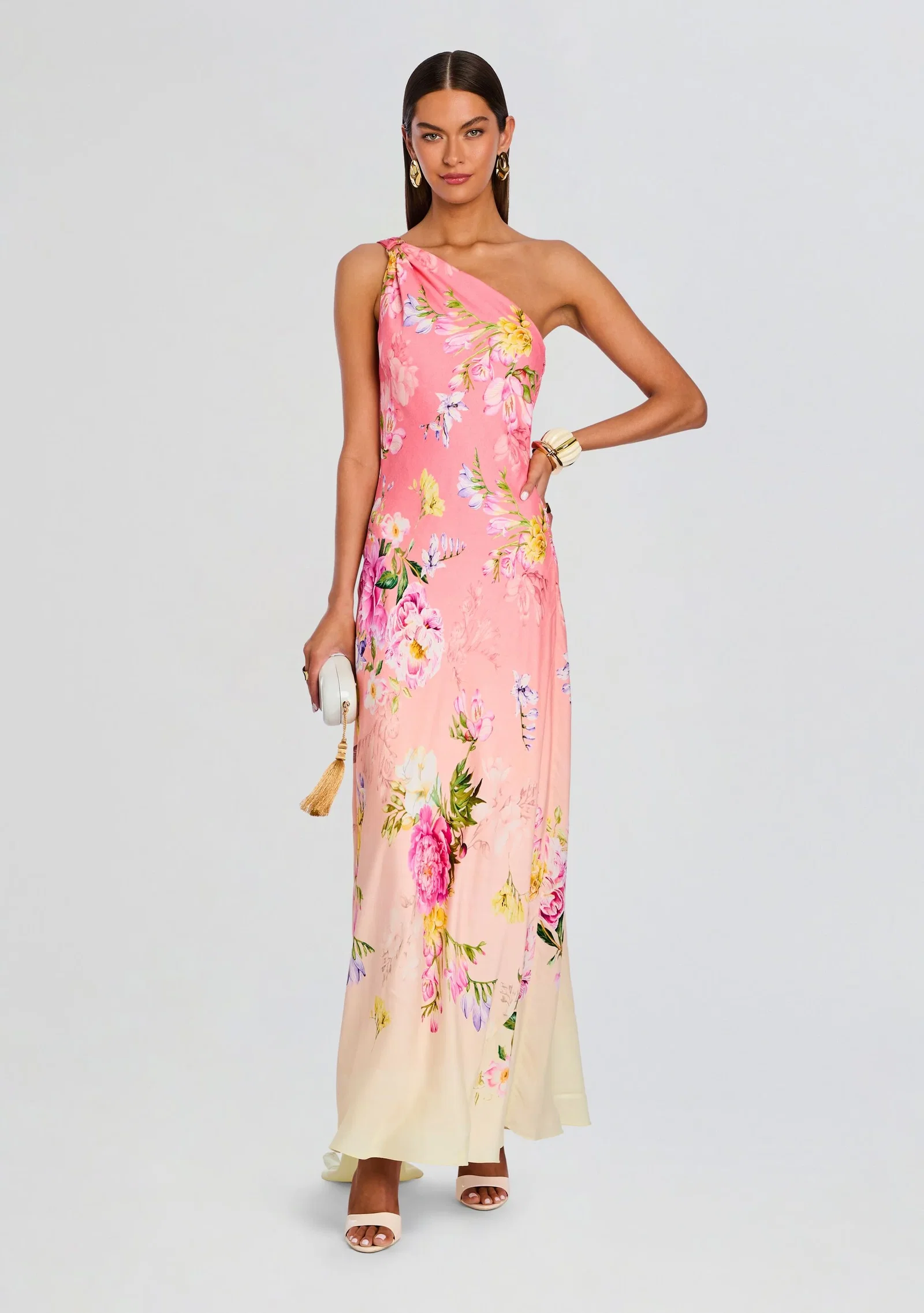 Image of Avya One Shoulder Sash Dress