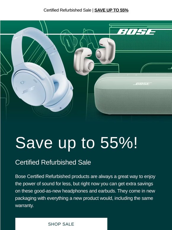 STARTS NOW: Up to 55% off!