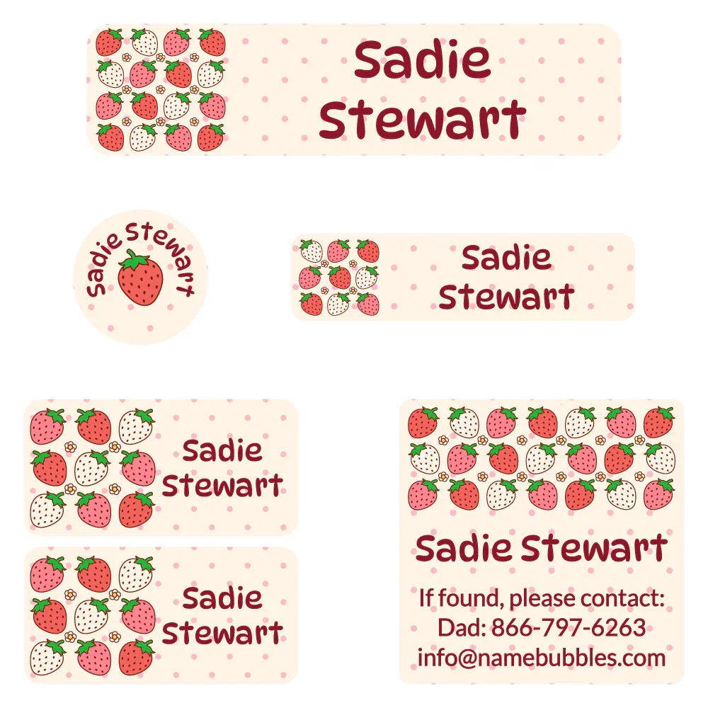 Image of Strawberry Camp Labels Pack