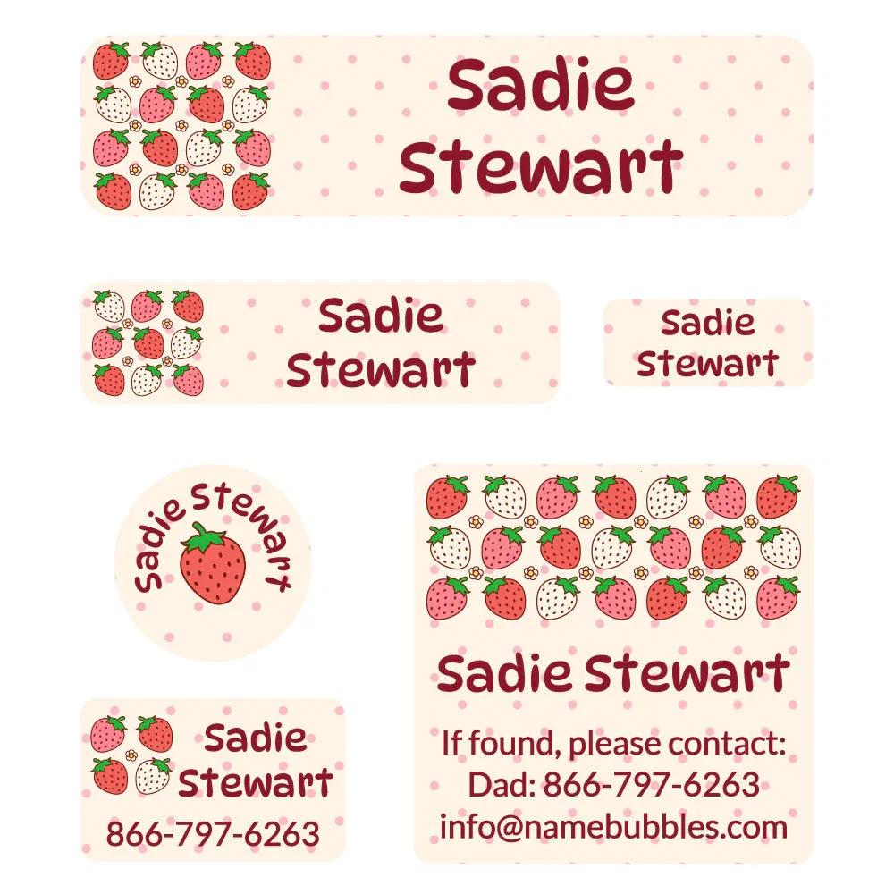 Image of Strawberry Day Camp Labels Pack