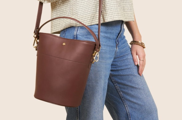 Sac seau Margot cuir marron