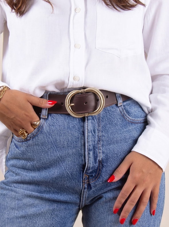 Ceinture Honfleur cuir marron