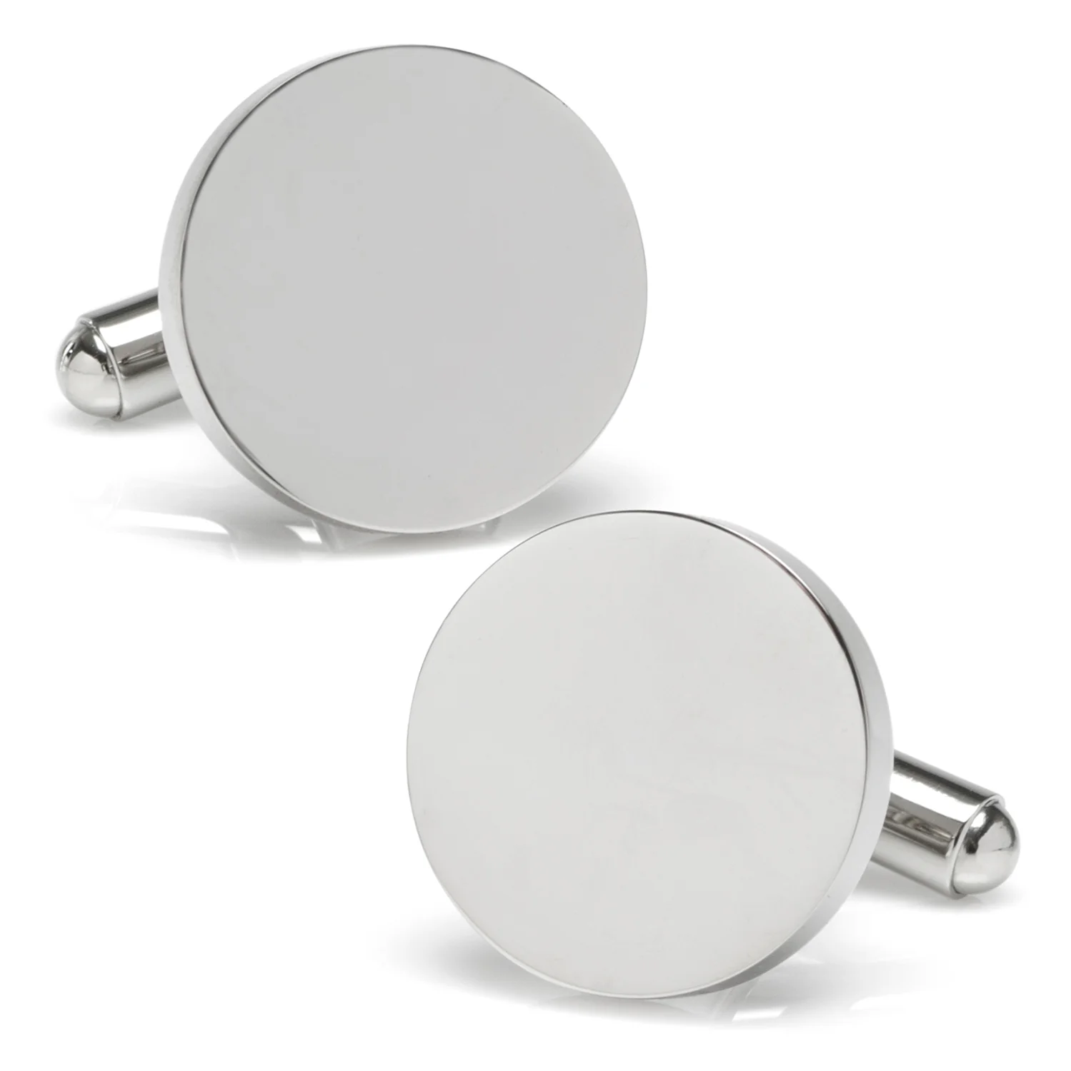 Image of Stainless Steel Round Infinity Engravable Cufflinks