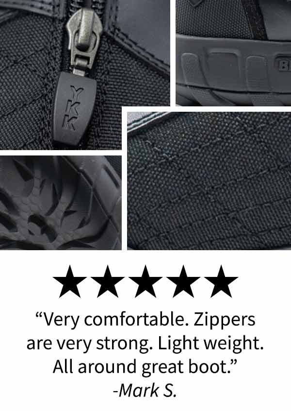 5 Stars for the Spar, "Very comfortable, zippers are very strong. Lightweight. All around great boot".