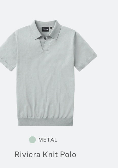 Riviera Knit Polo - Metal