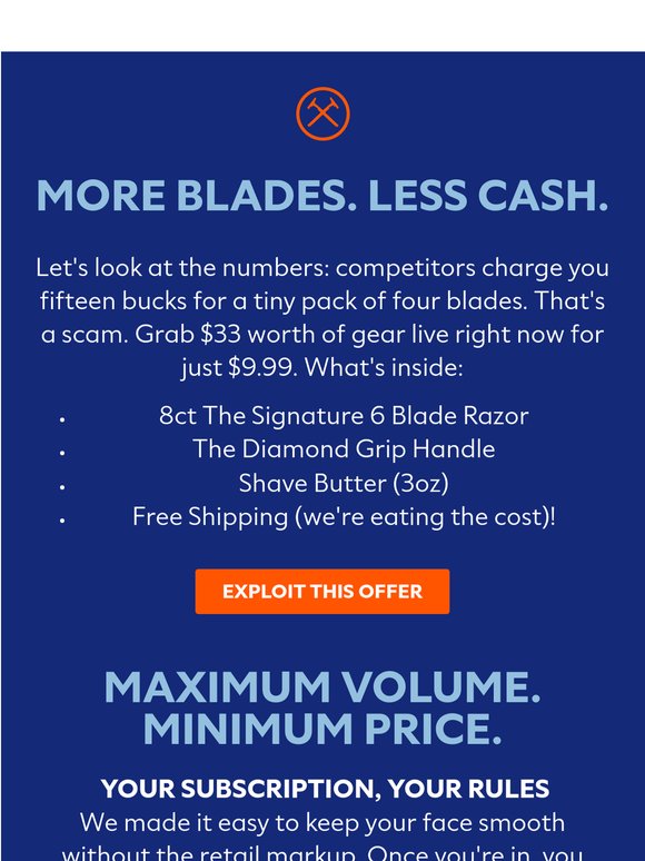 Stock up. 8 blades for $10.