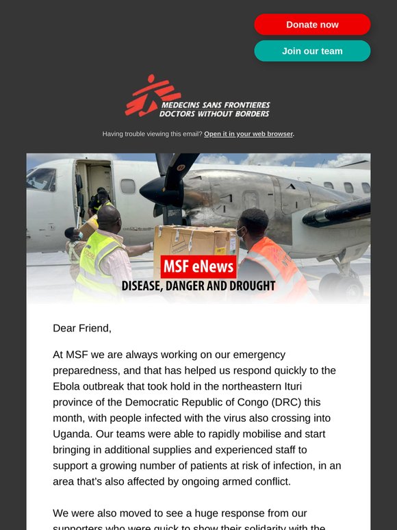 MSF eNews: Disease, danger and drought