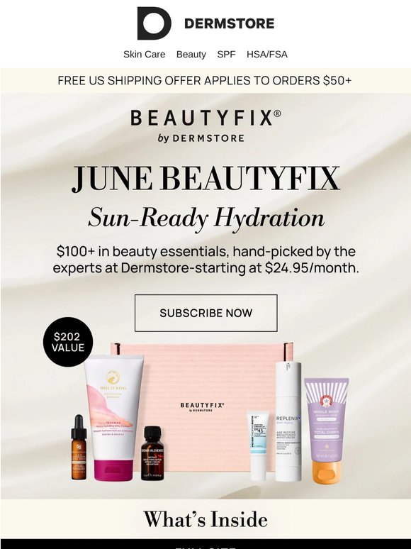 June BeautyFIX: worth $200+ & filled with First Aid Beauty & more!