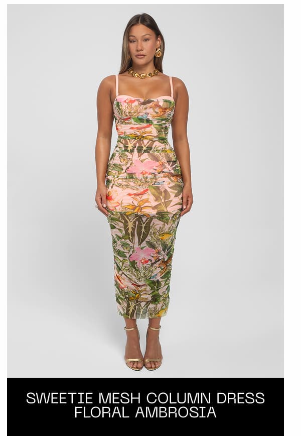 Sweetie Mesh Column Dress