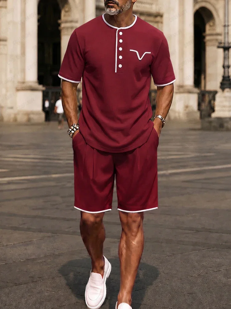 Image of Summer Essential Contrast Trim Matching Set
