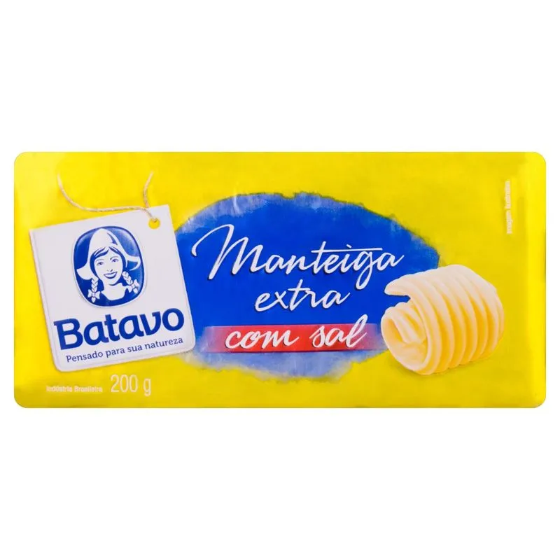 Manteiga BATAVO Extra com Sal Tablete 200g