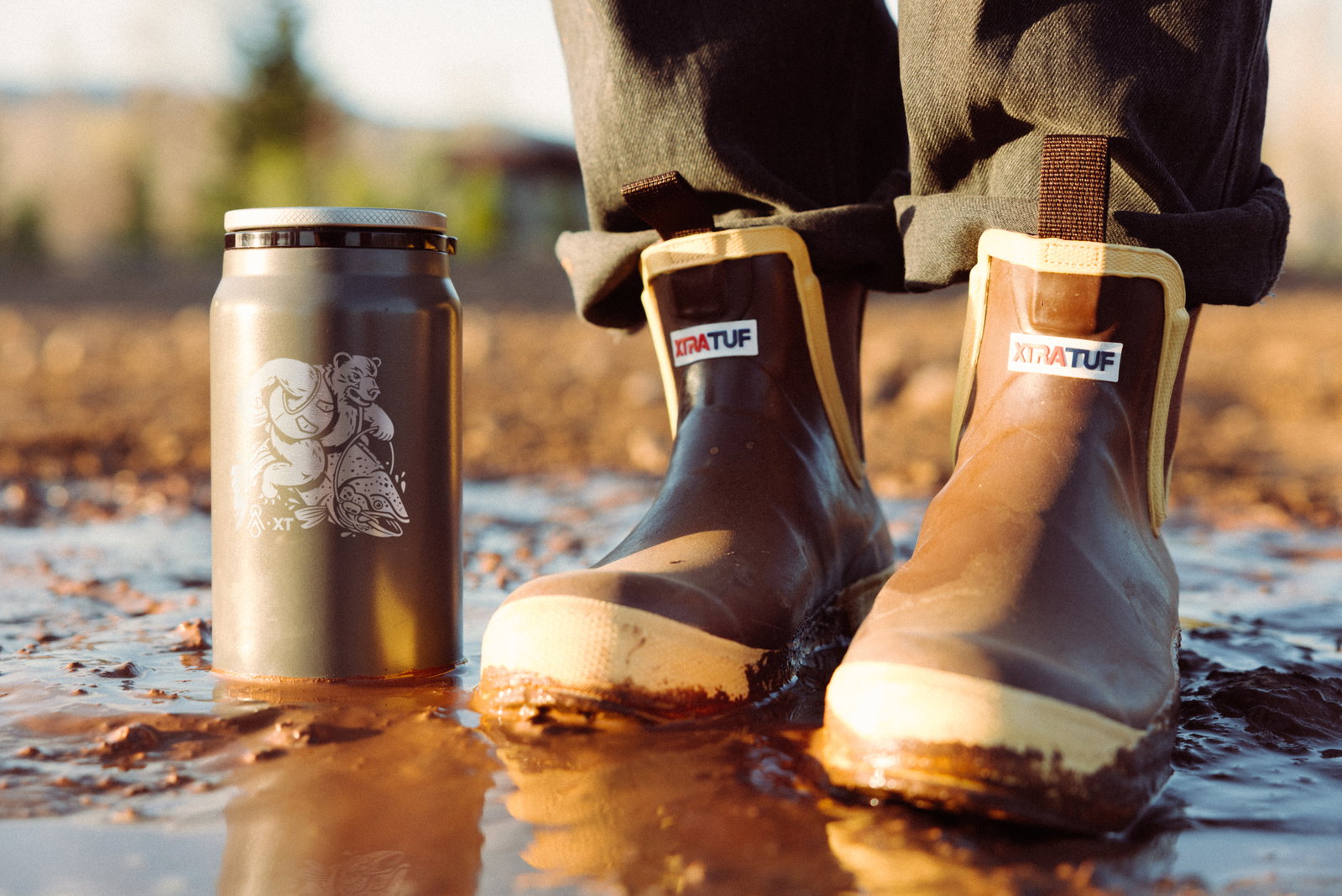 SMMT Outdoors Drinkware image and XTRATUF boot image
