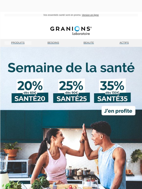 ✨Jusqu'à -35% sur vos essentiels santé !