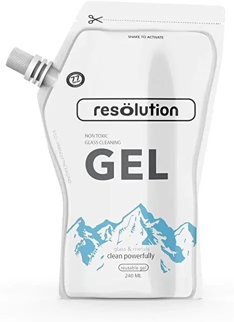 Resolution glass cleaning gel