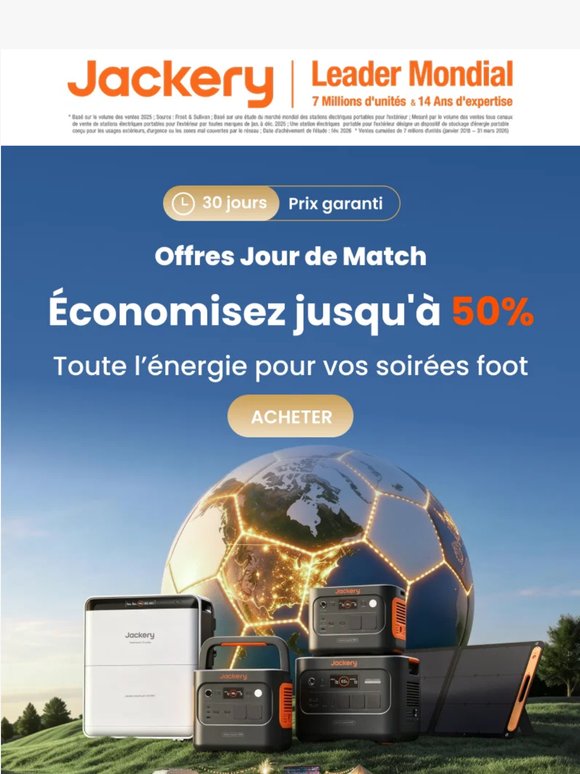 ⚽ Coup d’envoi des Offres Jour de Match : jusqu’à 50 %