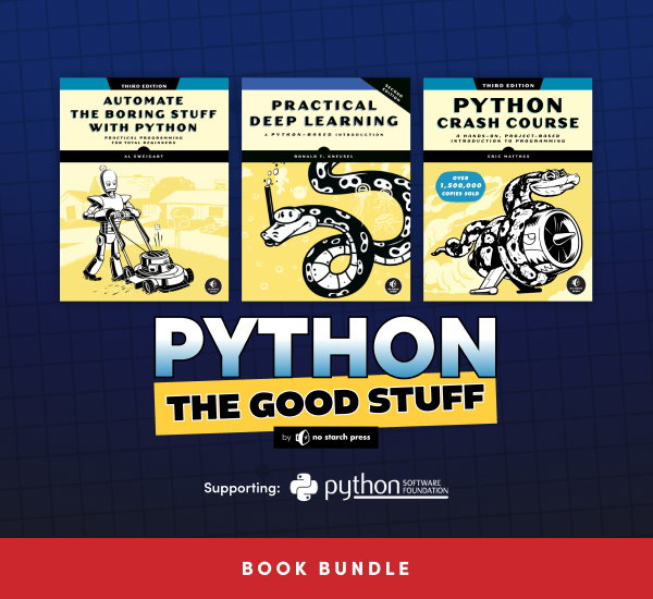 Unlock practical Python eBooks from the experts at No Starch Press with our latest Bundle! 