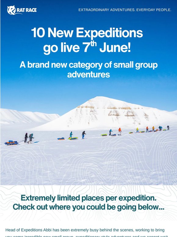 New Expedition events launch on Sunday ✈️