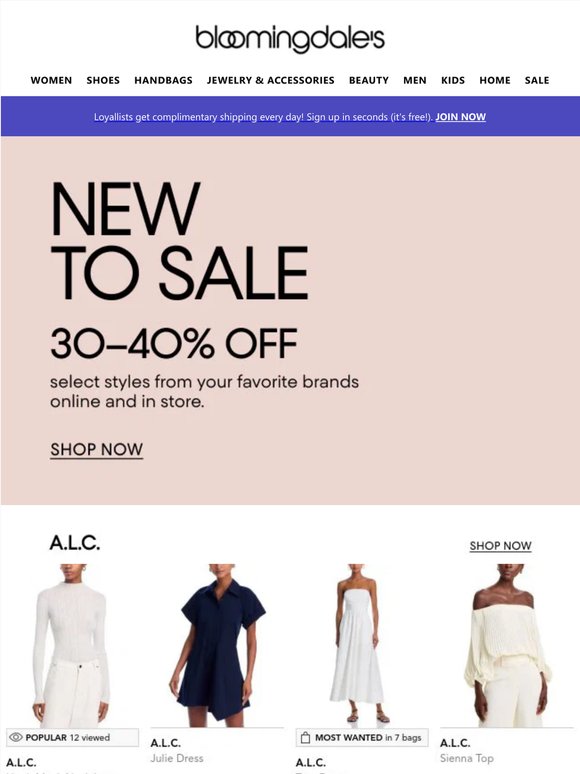New to sale: A.L.C., Alice + Olivia & more