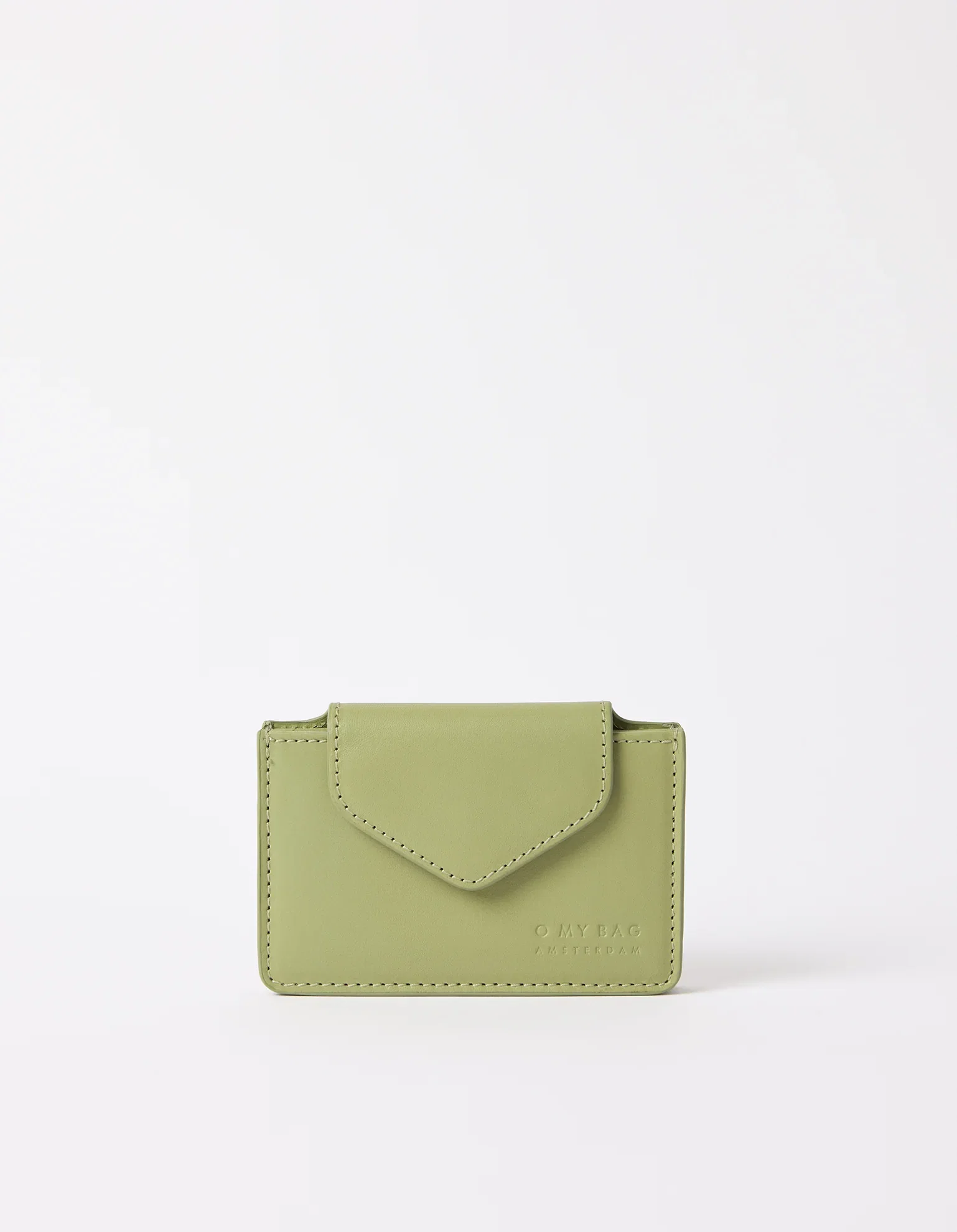 Image of Harmonica Wallet - Tea Green Classic Leather