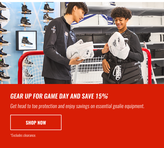 Goal Pad, Blocker, Catcher, Chest and Arm, Goal Pants, Goal Skates, Goal Masks 15% off