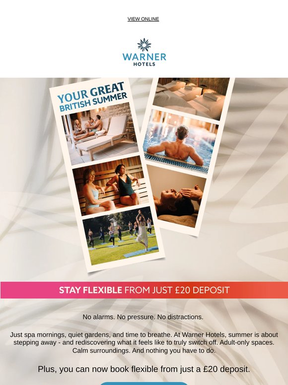 Your summer switch-off starts here