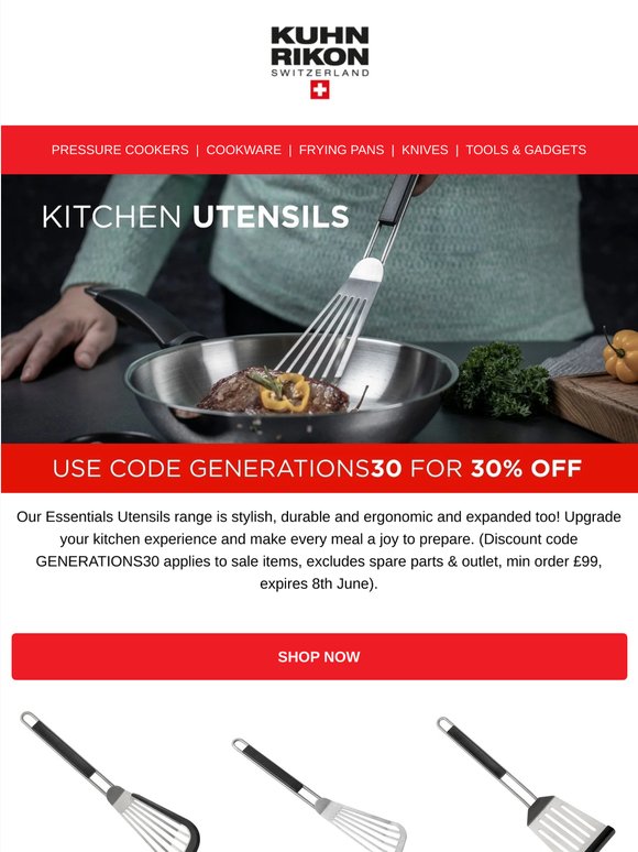Limited time: kitchen tools up to 40% off