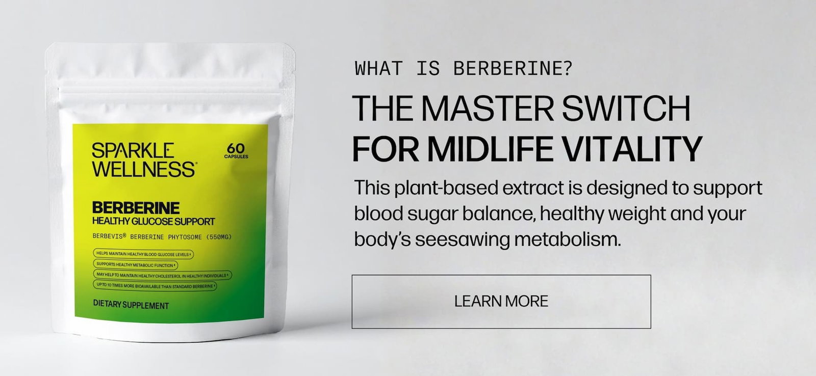 Sparkle Wellness Berberine with BERBEVIS. Shop now. 