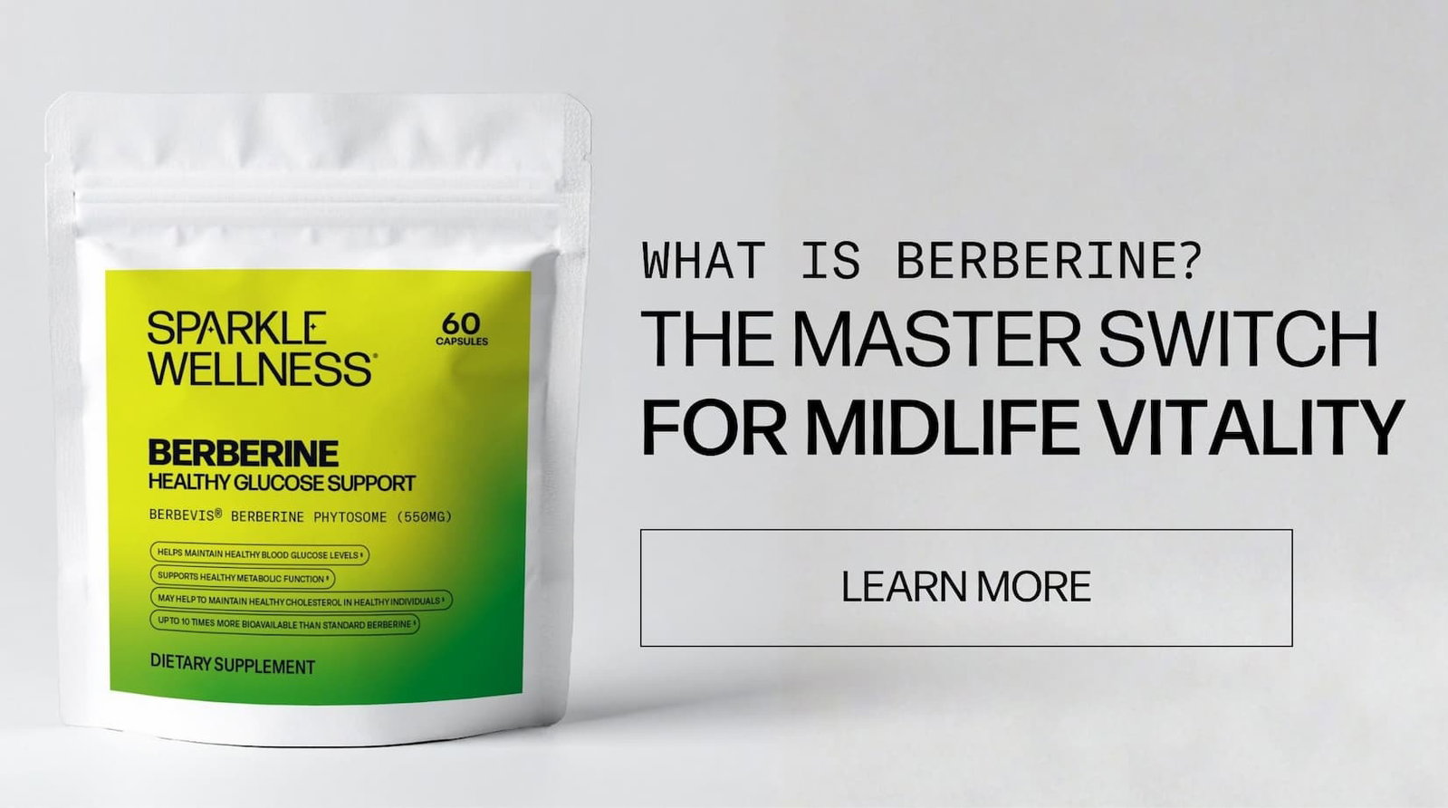 Sparkle Wellness Berberine with BERBEVIS. Shop now. 
