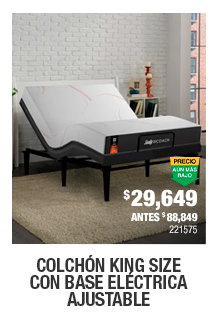 Colchón King Size con base eléctrica ajustable