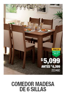 Comedor Madesa de 6 sillas