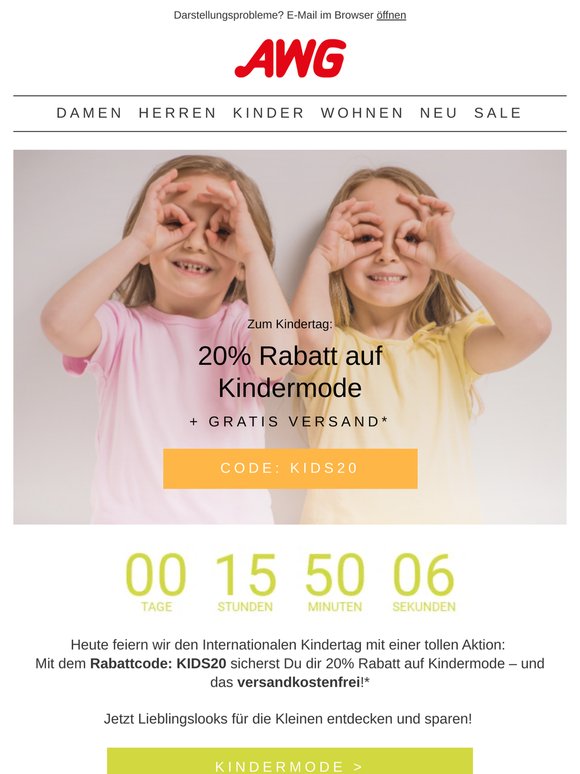 20% Rabatt auf Kindermode + gratis Versand 🧸🎈
