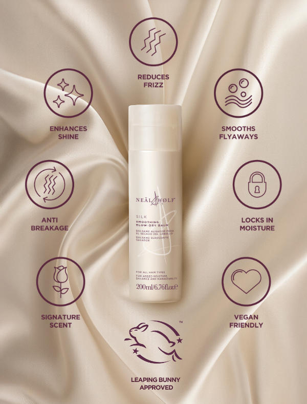 Smoother, sleeker, shinier - in minutes. SILK Smoothing Blow-dry Balm