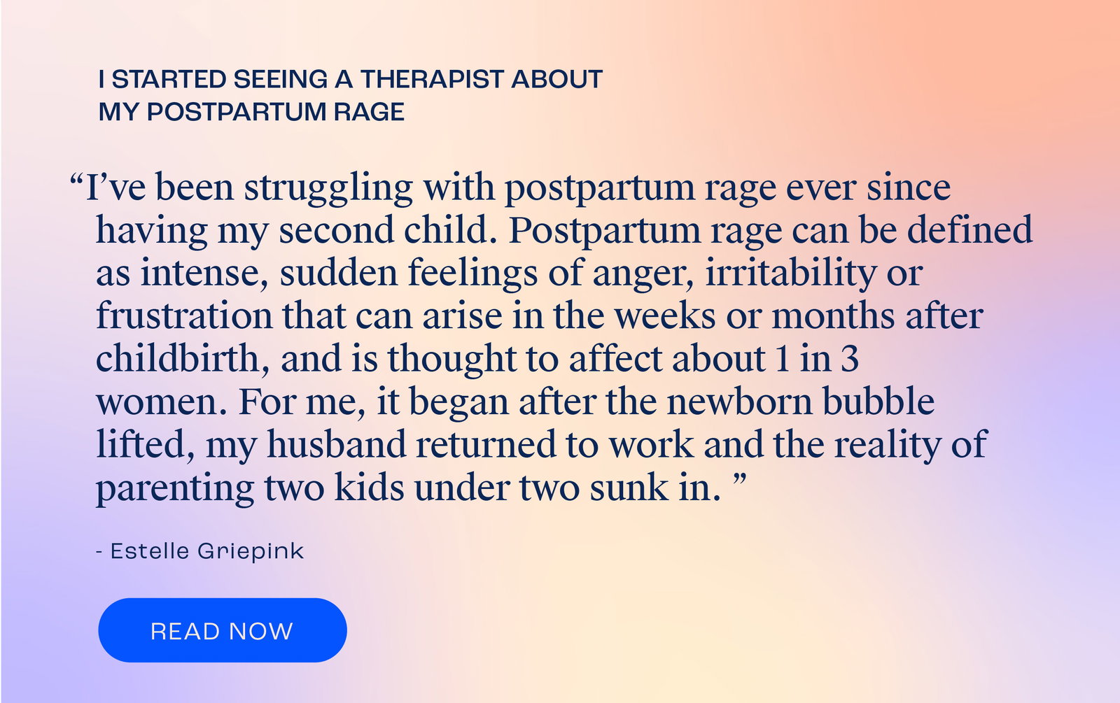 I Started Seeing a Therapist About my Postpartum Rage. Read now