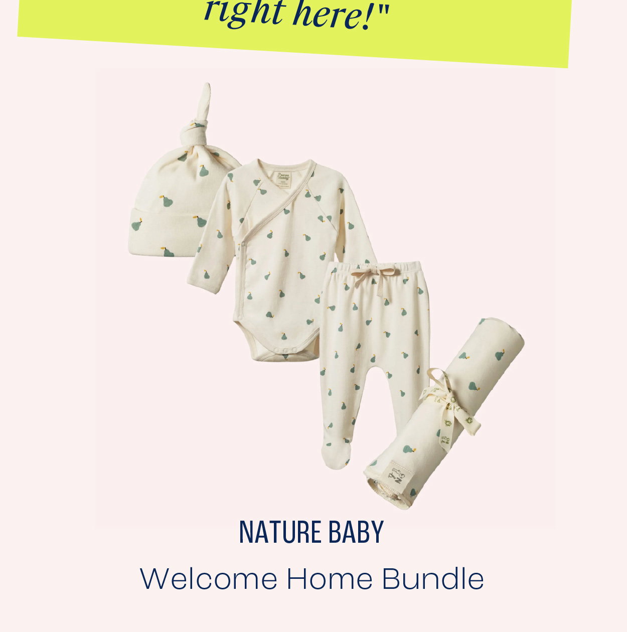 Nature Baby Welcome Home bundle. Shop now