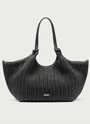 PAULA CROCHET RAFFIA MEDIUM COMMUTER TOTE